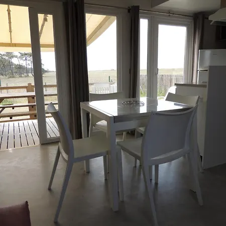 Mobil-home 3 Ch 2 Sdb Vue Dune Et Foret Acces Ocean Dans Avec Parc Aquatique مكان تخييم